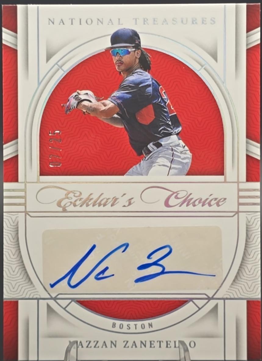Nazzan Zanetello #8 Baseball Cards 2024 Panini National Treasures Ecklar's Choice Signature