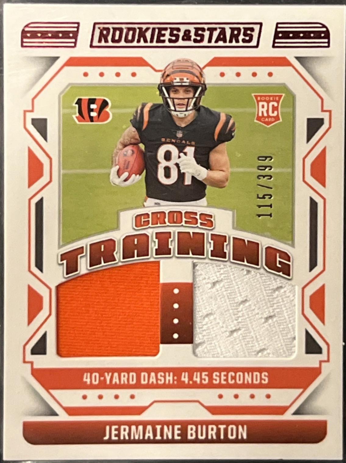 Jermaine Burton #CT-JBN Football Cards 2024 Panini Rookies & Stars Cross Training