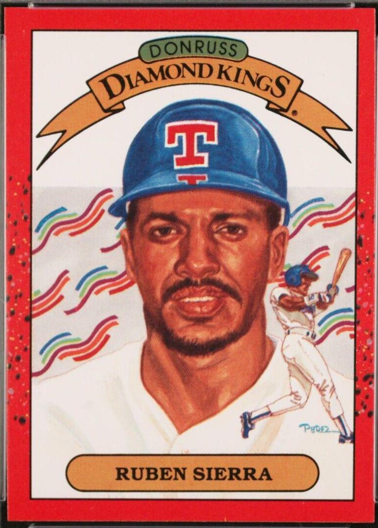 Ruben Sierra #3 Baseball Cards 1990 Donruss Aqueous Test