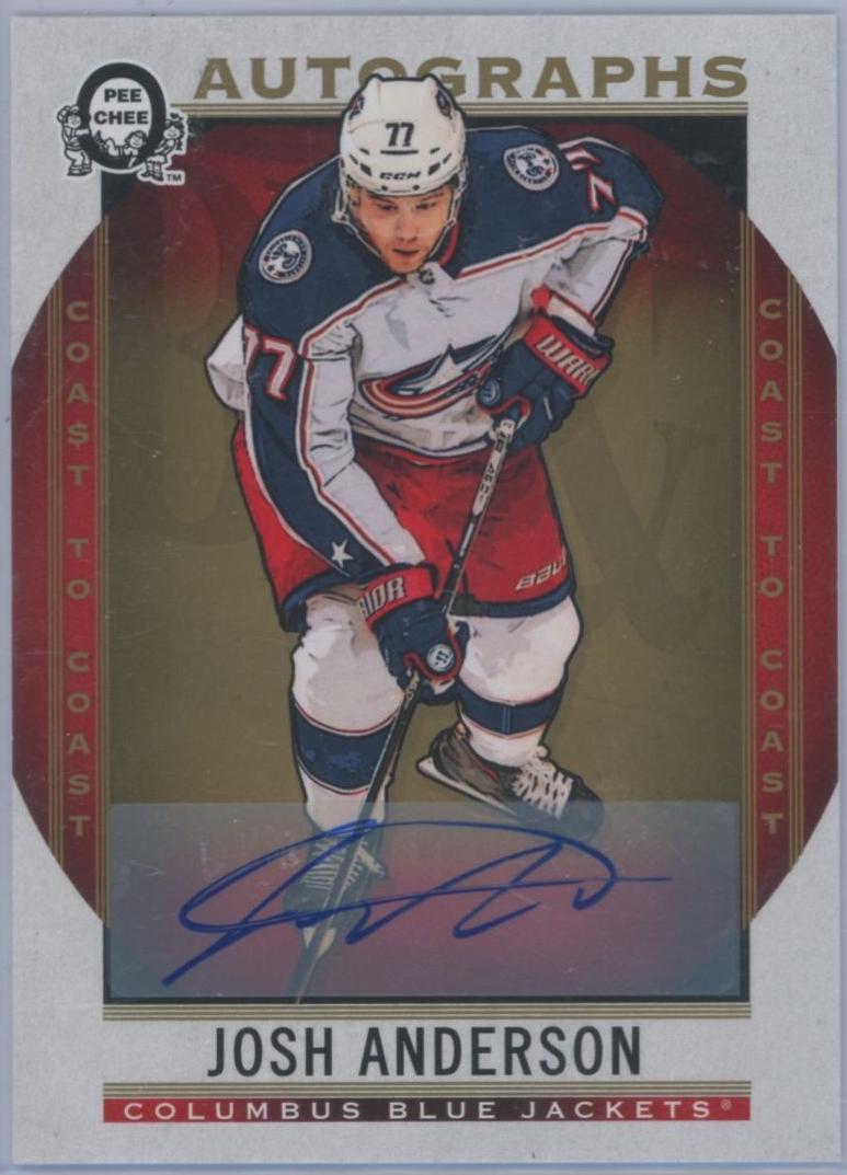 Josh Anderson #A-JA 2018 O Pee Chee Coast To Coast Autographs Hockey