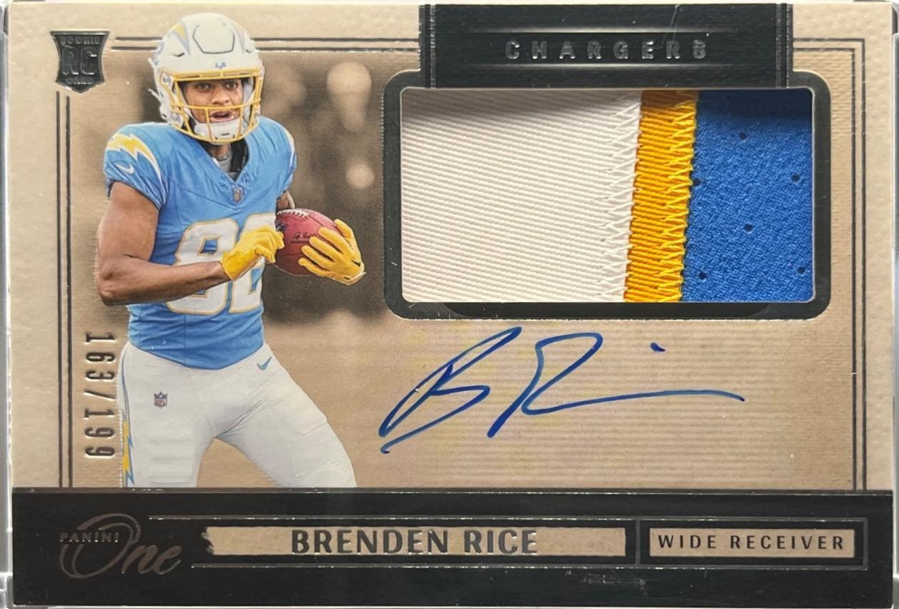 Brenden Rice [Rookie Patch Autograph] #29 Prices | 2024 Panini One ...