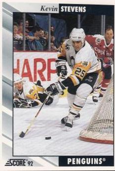 Kevin Stevens #25 Hockey Cards 1992 Score