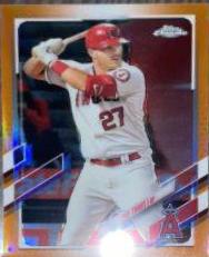 Mike Trout [Orange Refractor] #27 Baseball Cards 2021 Topps Chrome Prices