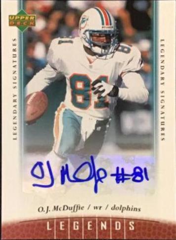 O.J. McDuffie #8 Football Cards 2006 Upper Deck Legends