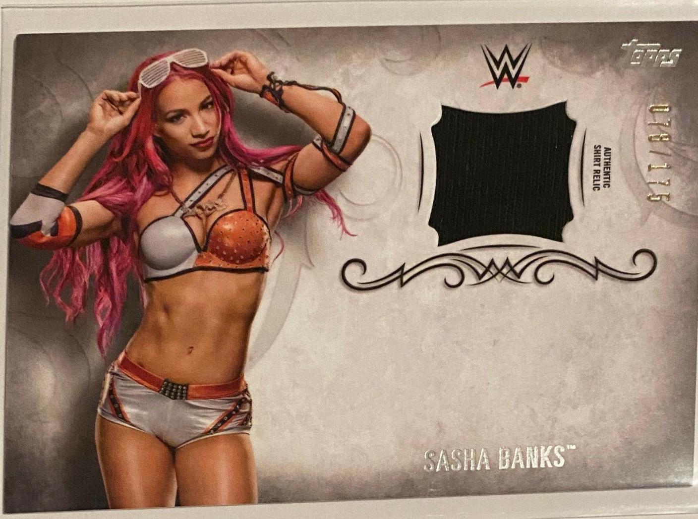 Sasha Banks Wrestling Cards 2016 Topps WWE Shirt Relic