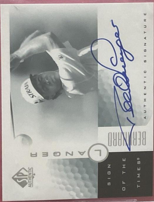 Bernhard Langer #BL Golf Cards 2001 SP Authentic Sign of the Times Autograph
