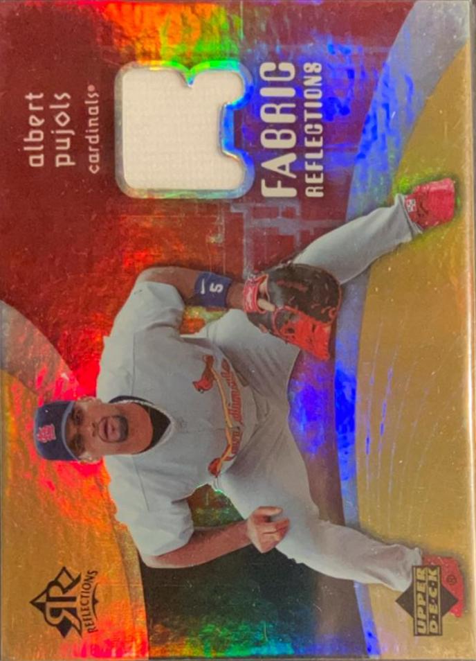 Albert Pujols #FR-AP Baseball Cards 2005 Upper Deck Reflections Fabric Jersey