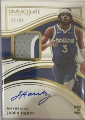 Jaden Hardy #119 2022 Panini Immaculate Basketball