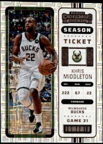 Khris Middleton #37 Basketball Cards 2022 Panini Contenders