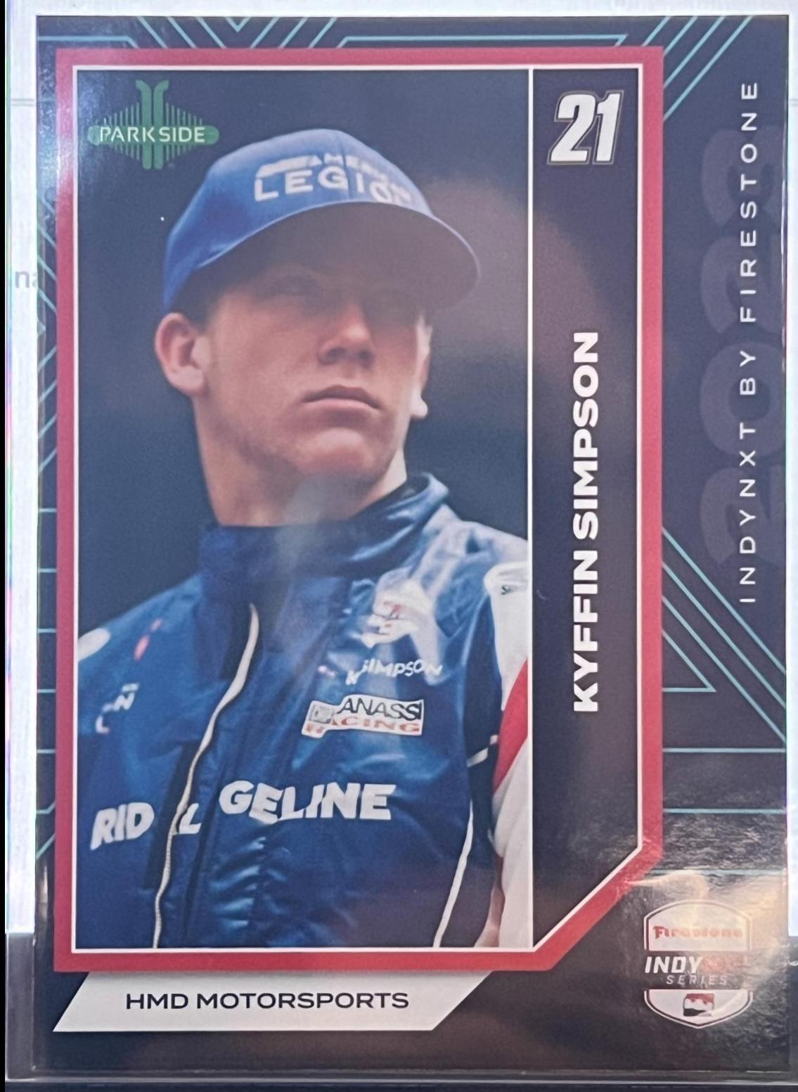 Kyffin Simpson #INXT-KS Racing Cards 2024 Parkside NTT IndyCar INDYNXT