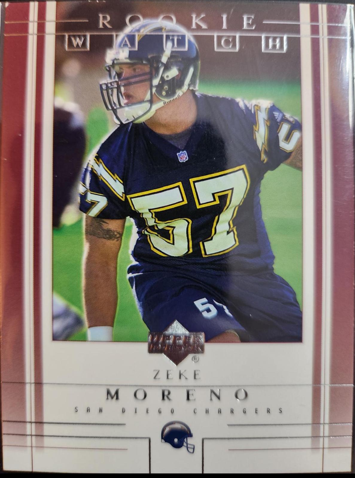 Zeke Moreno #269 Football Cards 2001 Upper Deck