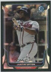 Justin Upton [Black Static Refractor] #118 Baseball Cards 2014 Bowman Chrome Prices