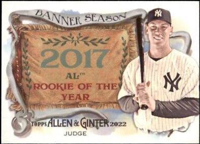 Aaron Judge #BS-48 Baseball Cards 2022 Topps Allen & Ginter Banner Seasons