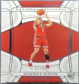 Johnny Davis #10 Basketball Cards 2022 Panini National Treasures Collegiate