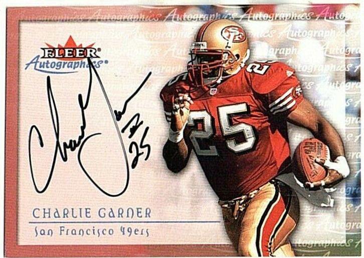 Charlie Garner Football Cards 2000 Fleer Autographics