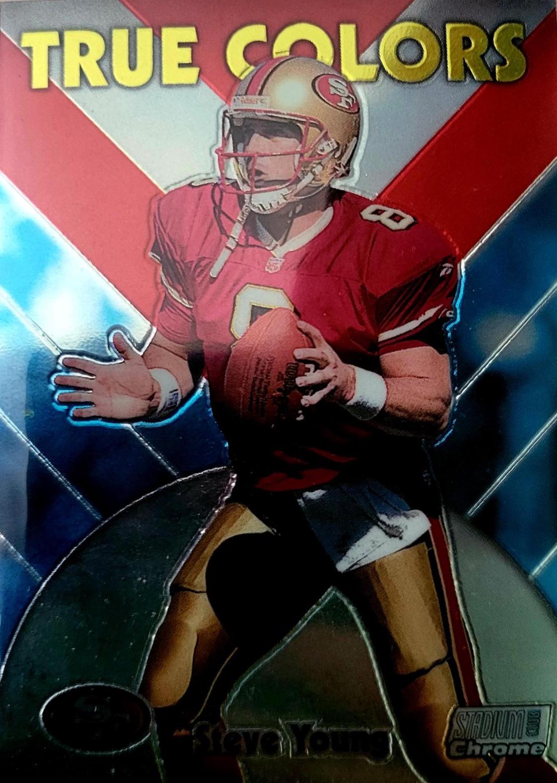 Steve Young #SCCE11 Football Cards 1999 Stadium Club Chrome True Colors