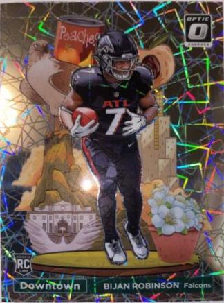 Bijan Robinson #D-10 Football Cards 2023 Panini Donruss Optic Downtown