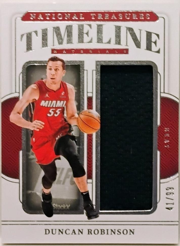 Duncan Robinson #9 2024 Panini National Treasures Timeline Materials Basketball