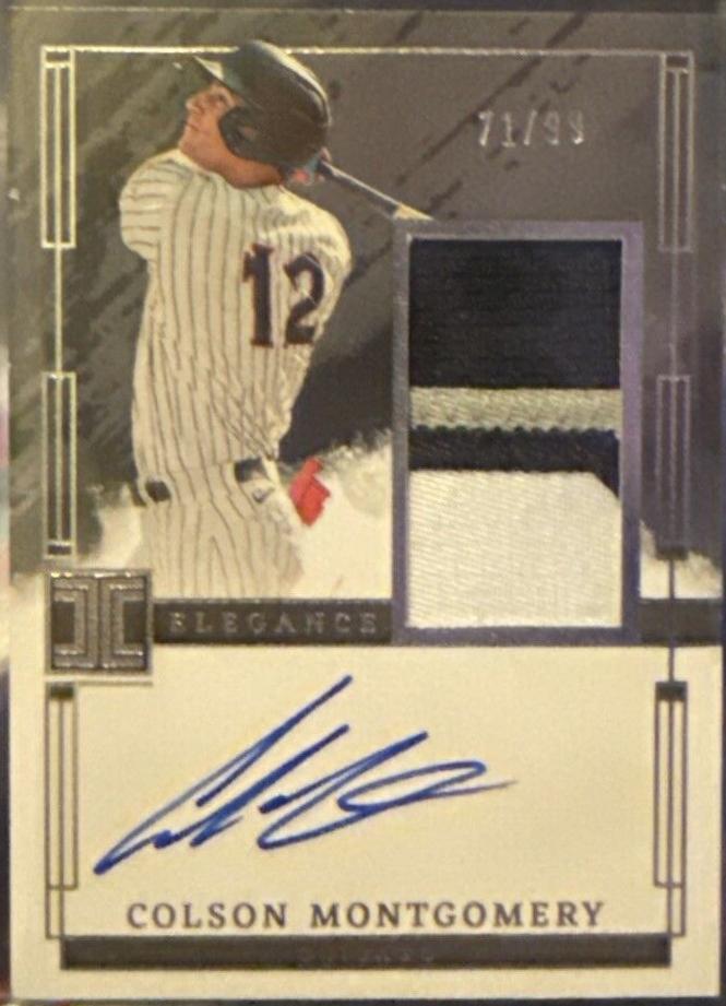 Colson Montgomery #EPJ-CM Baseball Cards 2024 Panini Impeccable Elegance Prospect Jersey Autograph