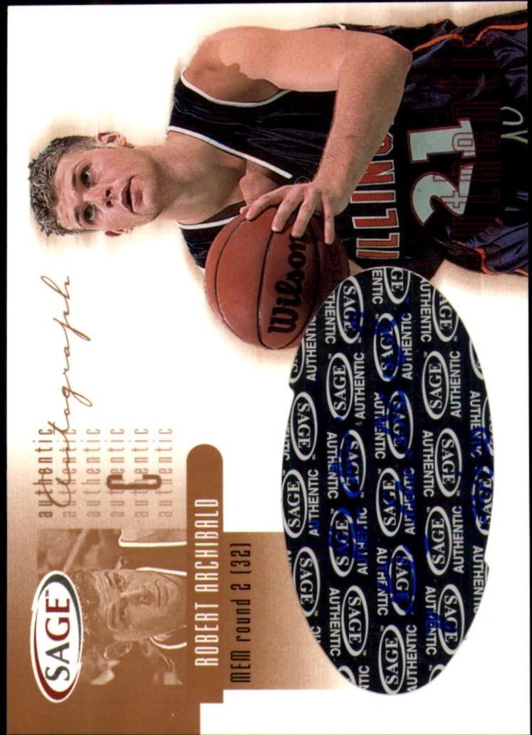 Robert Archibald #A2 2002 Sage Autograph Basketball