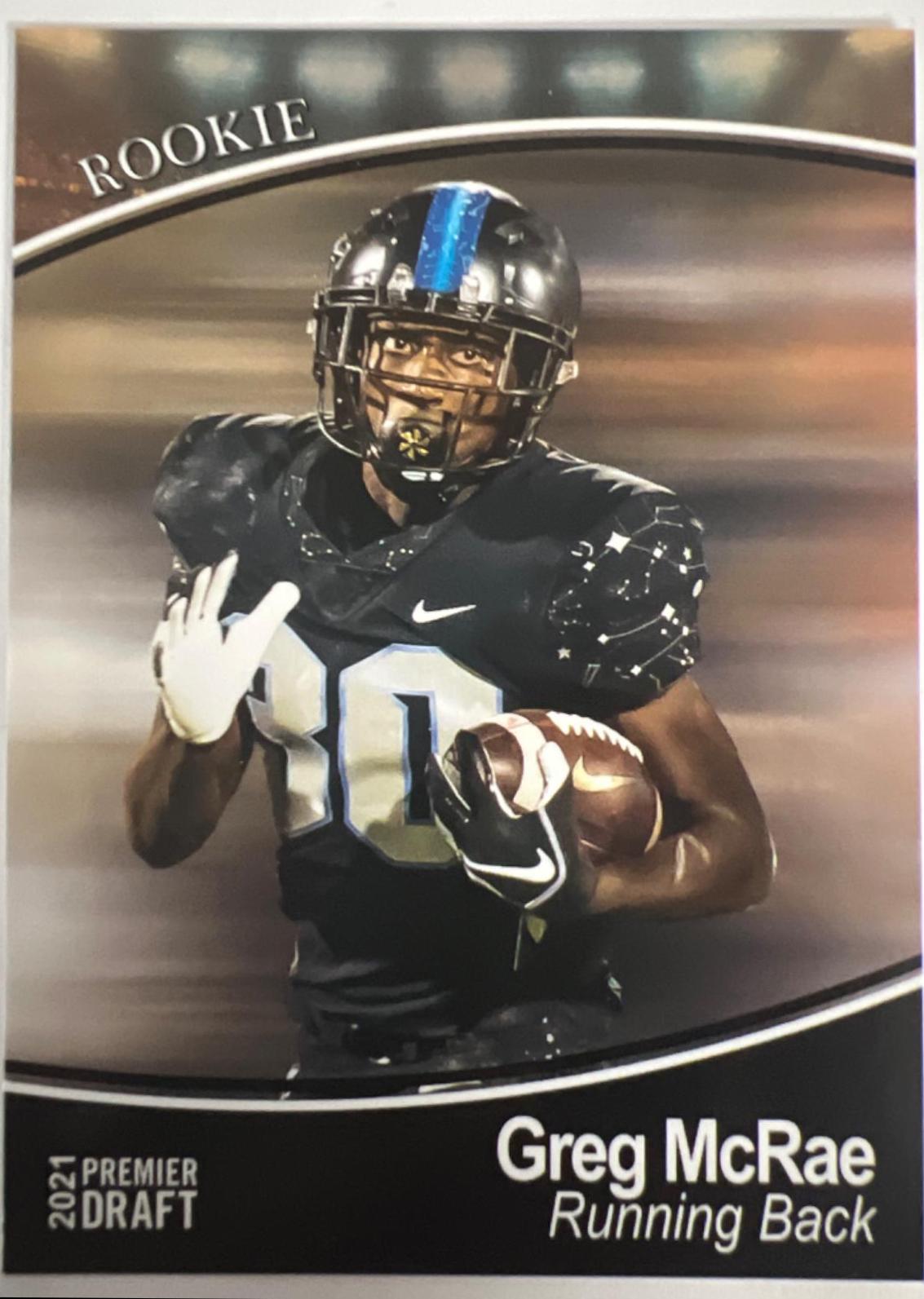 Greg McRae #63 Football Cards 2021 Sage Premier Draft