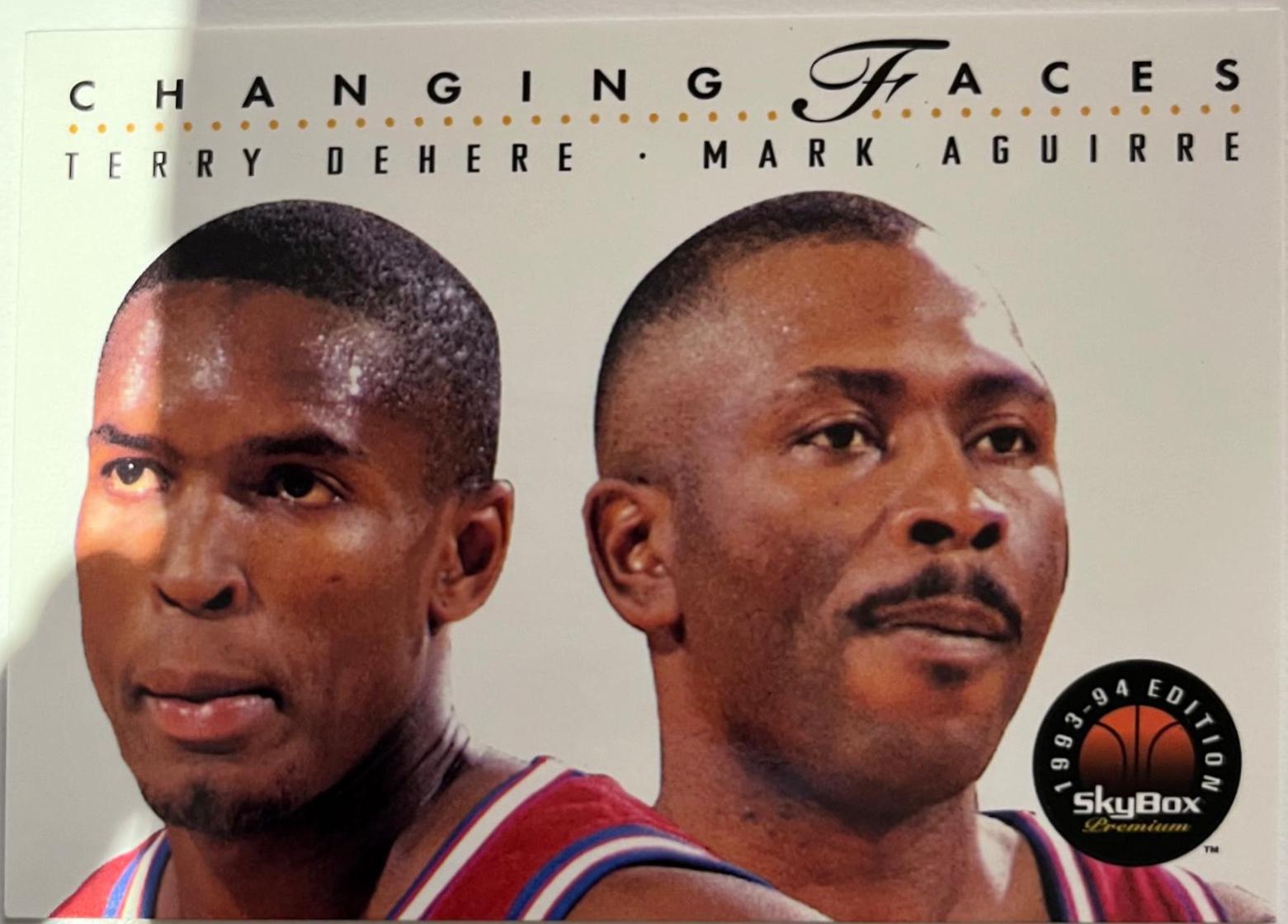 Changing Faces Terry Dehere, Mark Aguirre #303 Basketball Cards 1993 Skybox Premium
