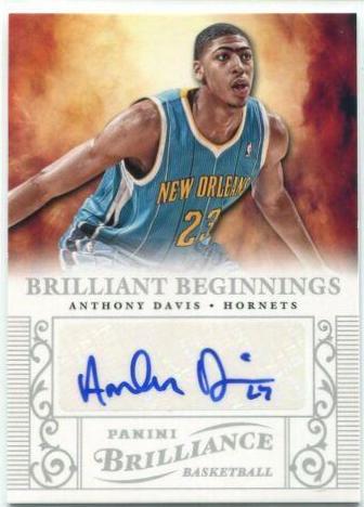 Anthony Davis #5 Basketball Cards 2012 Panini Brilliance Brilliant Beginnings Autographs