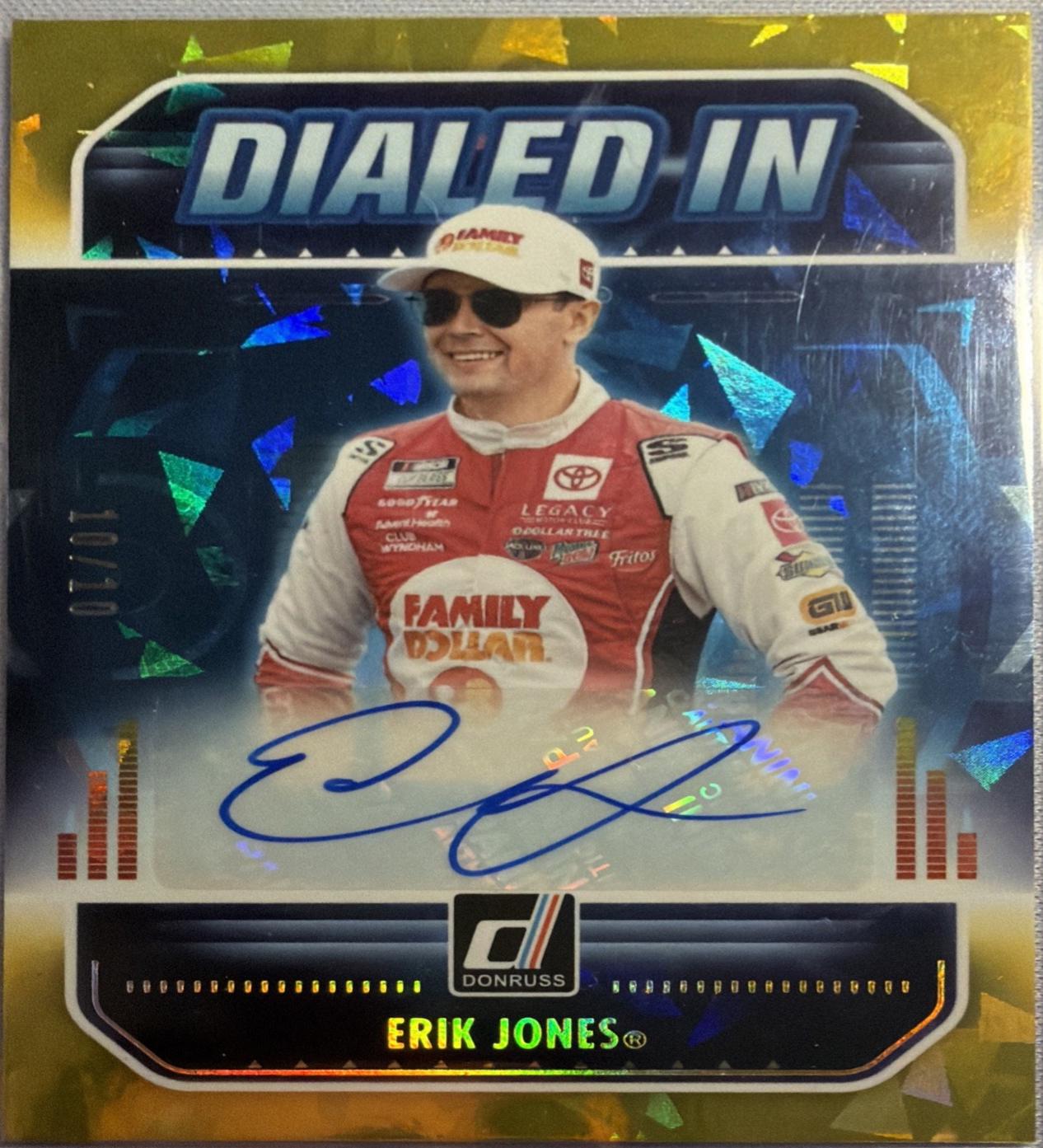 Erik Jones [Gold Ice] #18 Prices | 2026 Panini Donruss NASCAR Dialed In ...