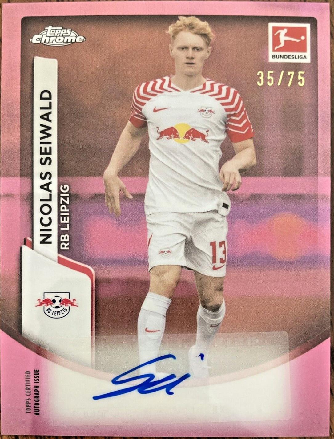 Nicolas Seiwald #BCA-NSE 2023 Topps Chrome Bundesliga Autograph Soccer