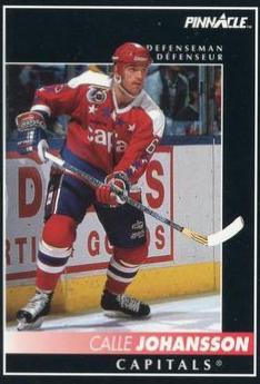 Calle Johansson #30 Hockey Cards 1992 Pinnacle Canadian