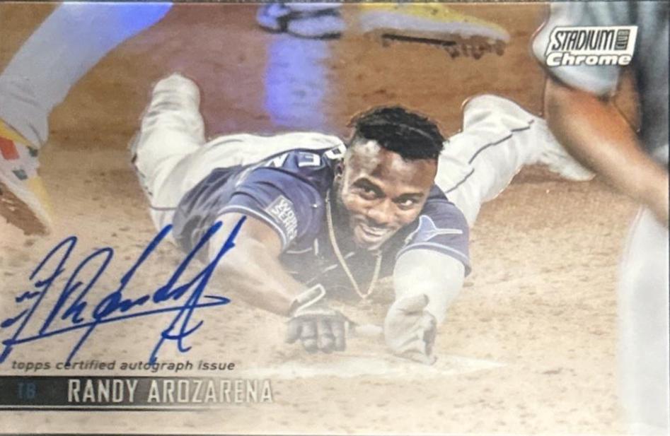 Randy Arozarena #SCBA-RA 2021 Stadium Club Chrome Baseball Autographs