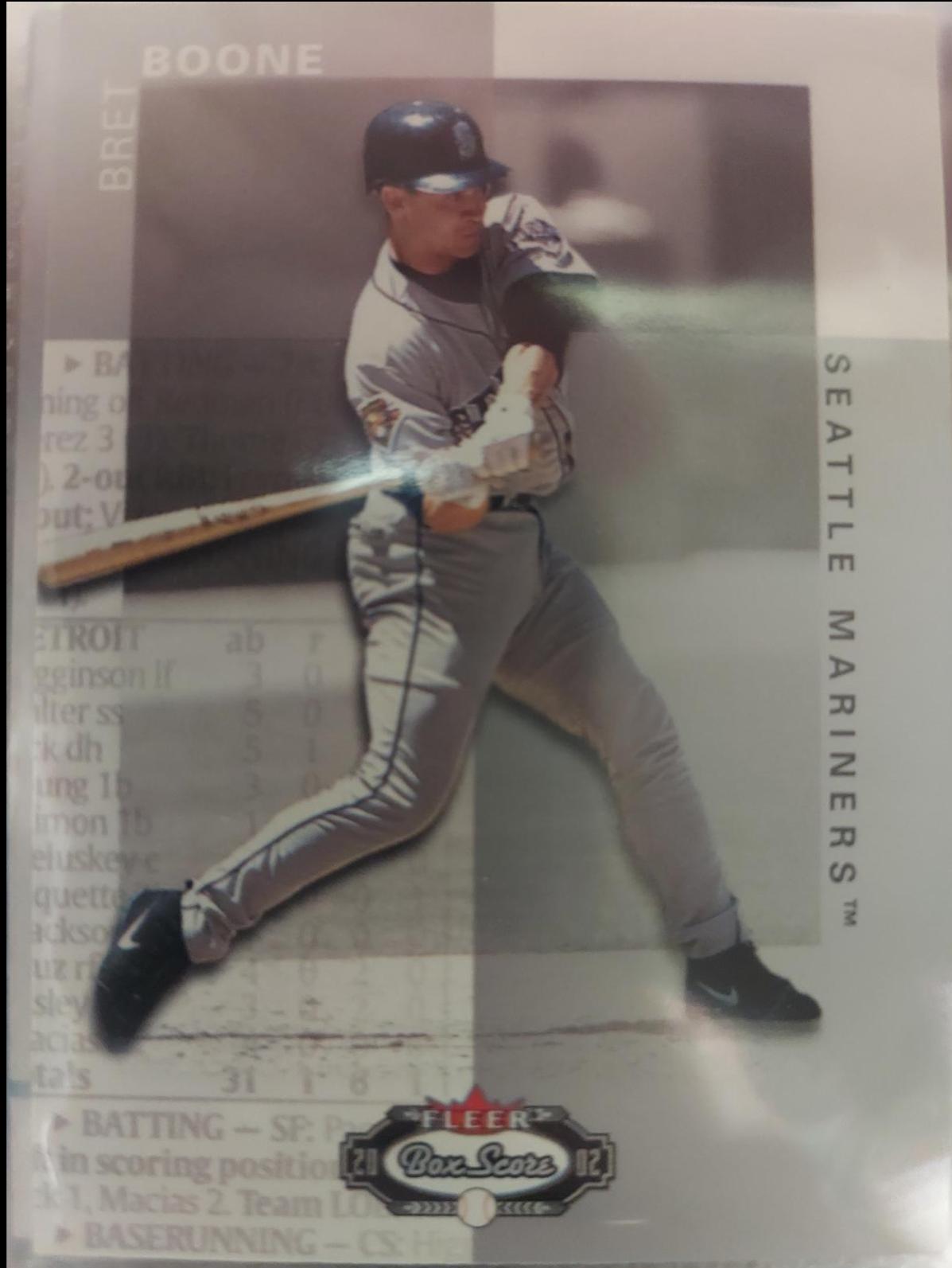 Bret Boone #107 Baseball Cards 2002 Fleer Box Score
