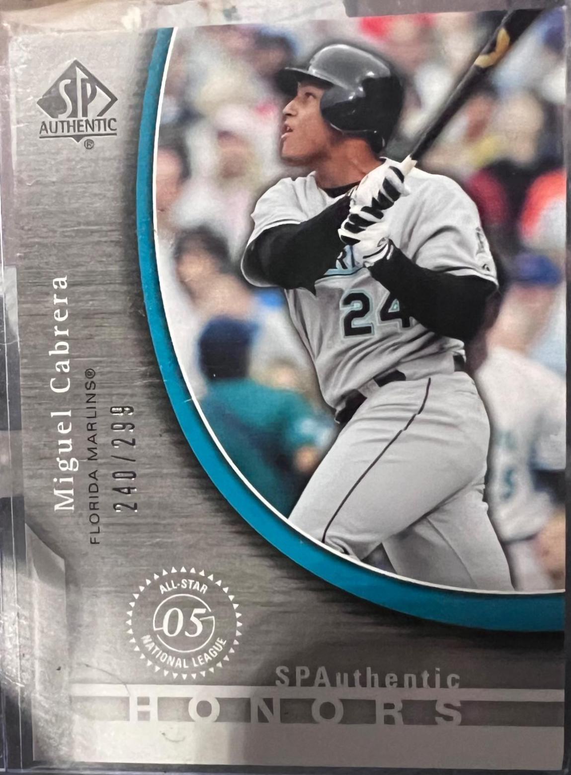 Miguel Cabrera #SH-CA Baseball Cards 2005 SP Authentic Honors