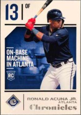 Ronald Acuna Jr. #37 Baseball Cards 2018 Panini Chronicles
