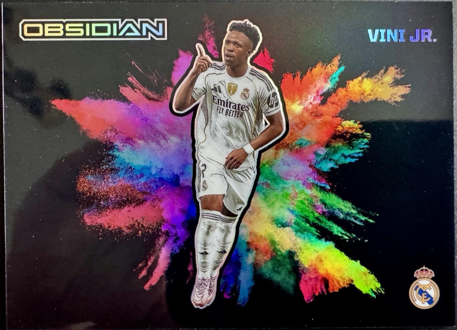Vini Jr. #7 2025 Panini Obsidian Black Color Blast Soccer