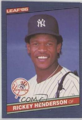 Rickey Henderson #37 Baseball Cards 1986 Leaf