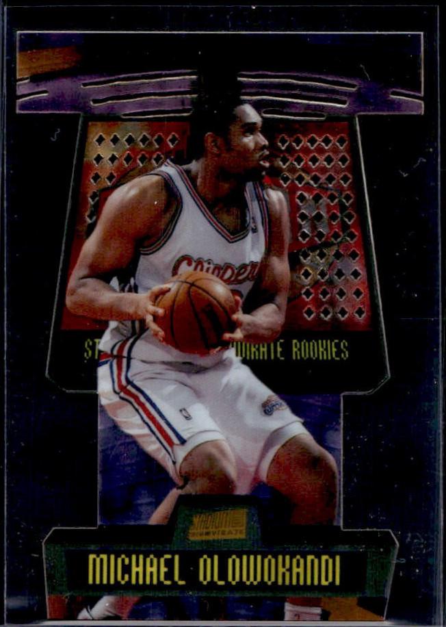 Michael Olowokandi #T15B Basketball Cards 1998 Stadium Club Triumvirate