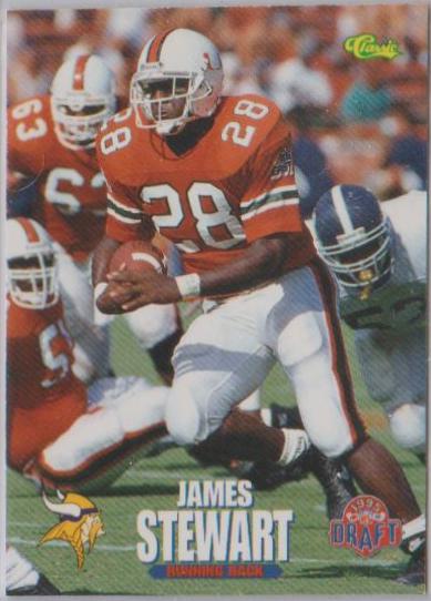 James Stewart #91 Football Cards 1995 Classic NFL Rookies
