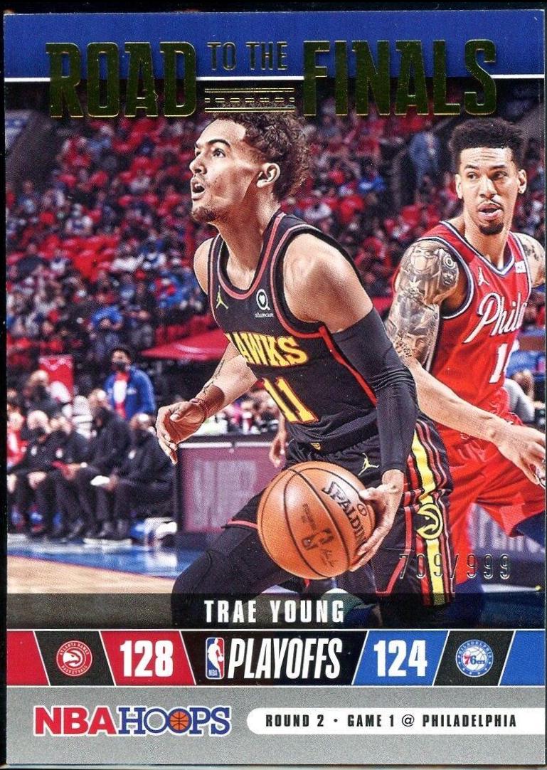 Trae Young #45 Basketball Cards 2021 Panini Hoops Road to the Finals
