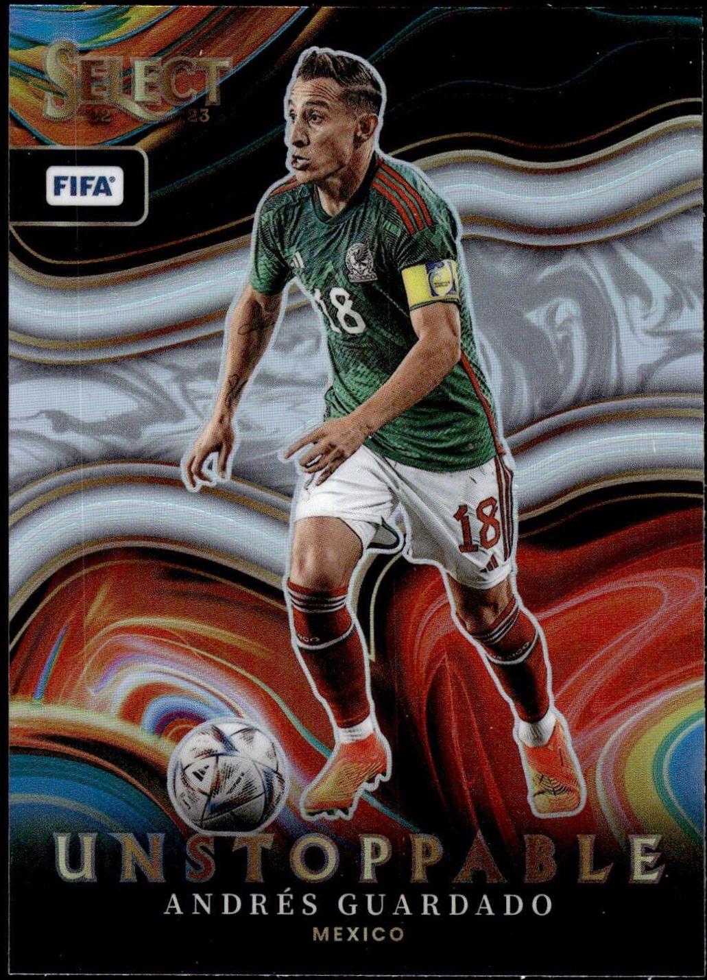 Andres Guardado #9 Soccer Cards 2022 Panini Select FIFA Unstoppable
