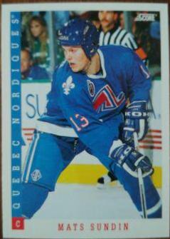 Mats Sundin #9 Hockey Cards 1993 Score