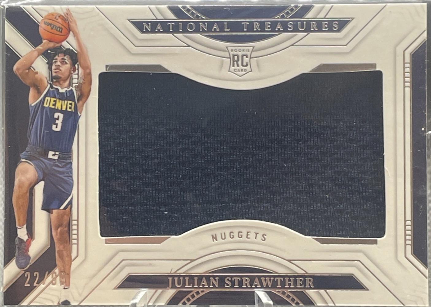 Julian Strawther #RJM-JSW 2023 Panini National Treasures Rookie Jumbo Materials Basketball