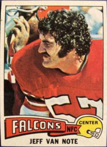 Jeff Van Note #298 Football Cards 1975 Topps