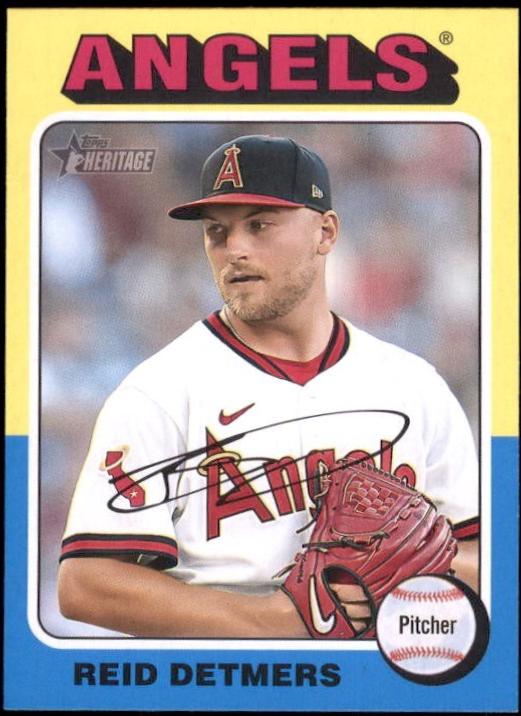 Reid Detmers #422 Baseball Cards 2024 Topps Heritage Color Swap