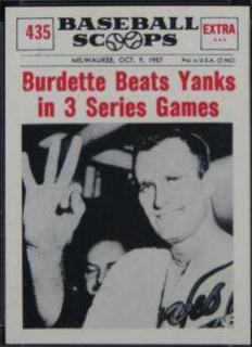 Burdette Beats Yank: In 3 Series Game
