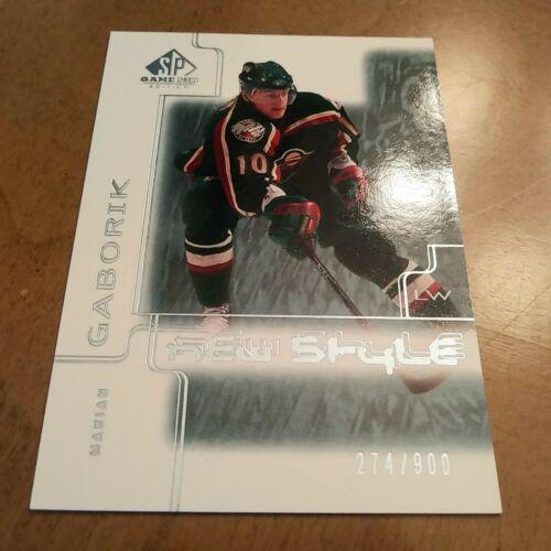 Marian Gaborik #70 Hockey Cards 2000 SP Game Used