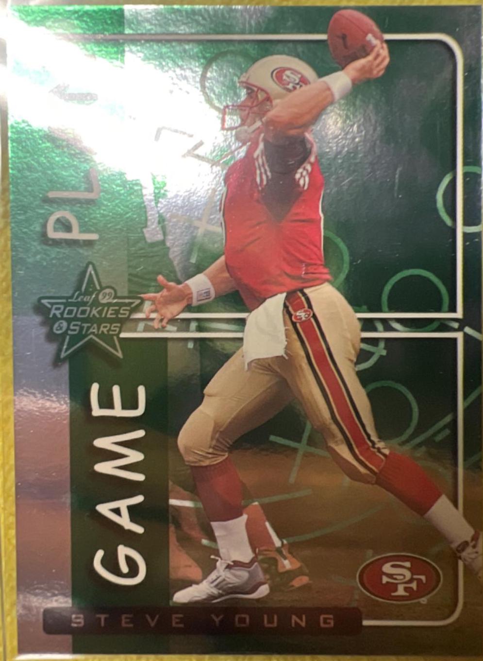 Steve Young #GP-25 Football Cards 1999 Leaf Rookies & Stars Game Plan
