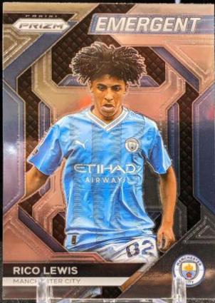 Rico Lewis #20 2023 Panini Prizm Premier League Emergent