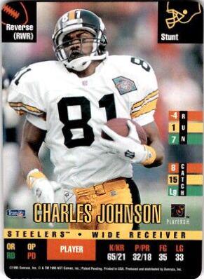 Charles Johnson Football Cards 1995 Panini Donruss Red Zone