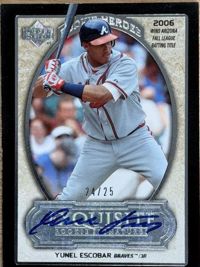 Yunel Escobar #RH-YE2 2007 UD Exquisite Rookie Signatures Heroes Autographs Baseball